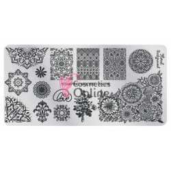 Matrita de Unghii din metal dreptunghiulara 6x12cm XYJ 018